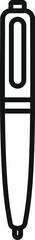 Poster - minimalist line art icon of a ballpoint pen, representing writing, drawing, and creativity