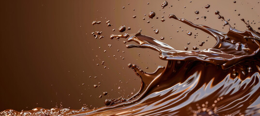 Wall Mural - Illustration of  splash of chocolate drink