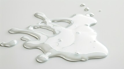 Aufkleber - A close-up shot of a single liquid droplet sitting on a white surface