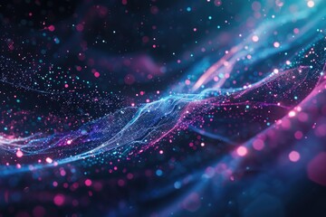 Aufkleber - A blue and pink abstract background with some lights