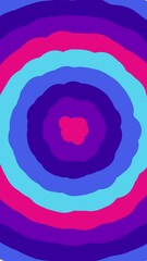 Wall Mural - abstract vertical wavy round wiggly geometric forms background. round tunnel animation with wiggly m