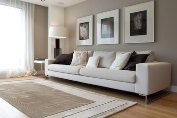 Adorn your walls with a white frame display, adding a contemporary touch to your home decor