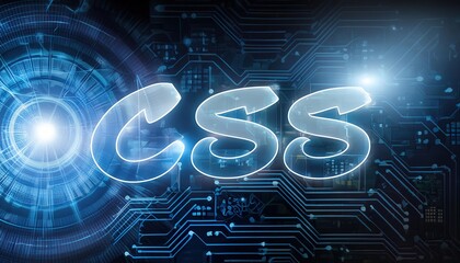 CSS Technology Illustration with Digital Circuit Background