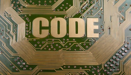 Poster - Printed Circuit Board Technology and Coding Background