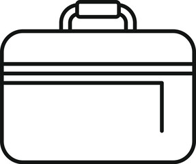 Wall Mural - Businessman suitcase icon in line style, representing work and careers