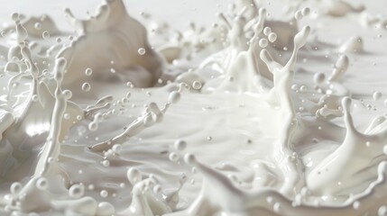 Poster - A close-up view of liquid pouring into a bowl, ideal for use in cooking or educational settings