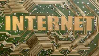Poster - Internet Circuit Board Technology Concept