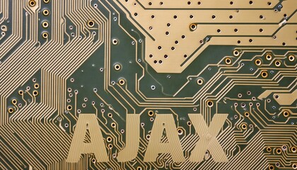 Poster - Electronic Circuit Board with AJAX Label