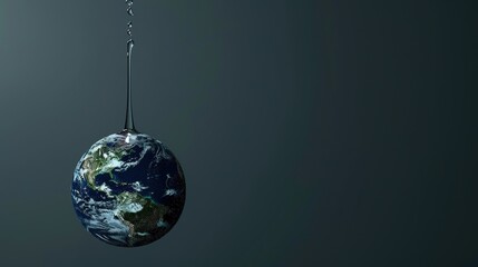 Poster - drop of water in the shape of the planet earth