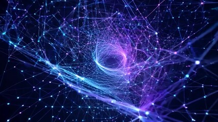 Poster - Complex network of lines and points is forming a digital brain symbolizing artificial intelligence and machine learning