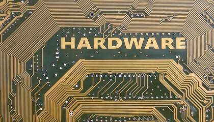 Poster - Circuit Board Closeup Featuring Hardware Text