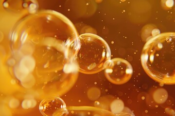 Poster - A cluster of soap bubbles rising from the surface