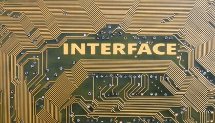 Poster - Modern Electronic Circuit Board with Interface Design