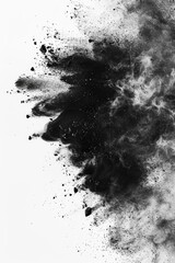 Poster - A black and white photo of a dusty cloud formation with swirling particles