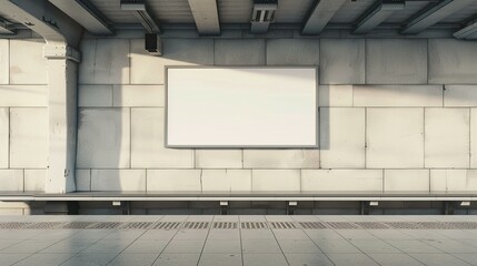 Blank Poster Display at the Train Station