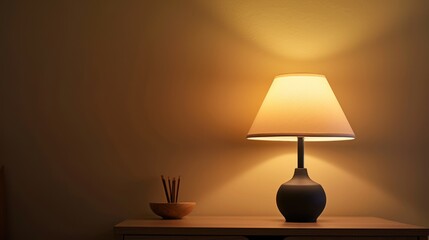 Wall Mural - Warm Light of a Table Lamp