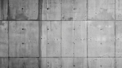 Wall Mural - Weathered concrete wall texture with water stains and chipped edges