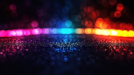 Poster - A vibrant abstract background with colorful bokeh lights, creating a stunning visual effect perfect for creative and digital designs.