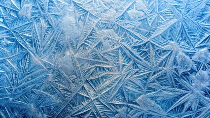 Wall Mural - Frozen ice texture with intricate patterns and designs , icy, frosty, frigid, cold, winter, abstract, crystal, frozen