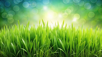 Sticker - Lush green grass isolated on background, isolated, green, grass, vibrant, nature, texture, fresh, botanical, environment, pure