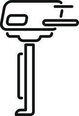 Poster - Boat motor icon, simple black style, representing an engine used for propelling boats