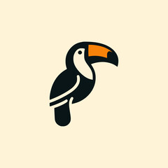 Wall Mural - logo toucan bird. Vector illustration.