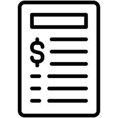 Canvas Print - invoice icon