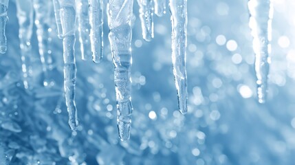 Canvas Print - Icicle Close-Up:  A Crystal Clear Winter Scene