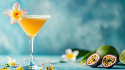 Poster - a passion fruit cocktail