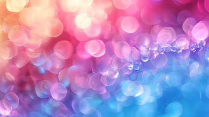 Wall Mural - Abstract Background with Pink and Blue Bokeh