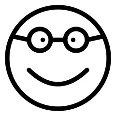 Sticker - nerd face icon