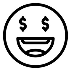 Poster - money face icon