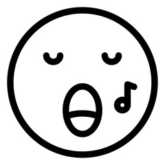 Sticker - singing face icon