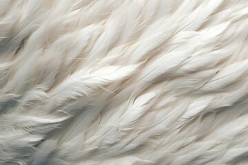 Poster - White Feather Texture Background