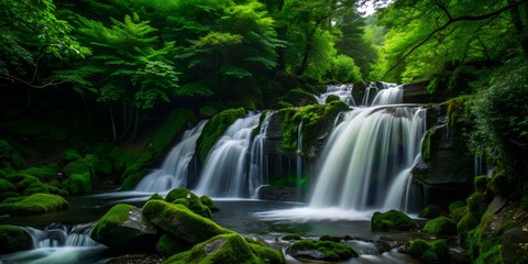 The Majestic Flow in a Lush Green Landscape