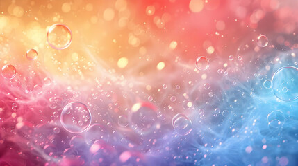 Wall Mural - Abstract Background with Bubbles and Bokeh Lights