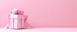 © HH CA Studio - Blank open gift box for a birthday surprise, isolated on a celebration pink 3D background