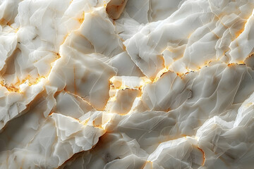 Wall Mural - White and Gold Onyx Stone Texture - Background Image