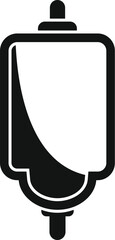 Poster - Black and white icon of a medical dropper dispensing liquid