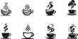 © hp - Simple Coffee Cup Silhouette vector icon collection, logo style, vector style