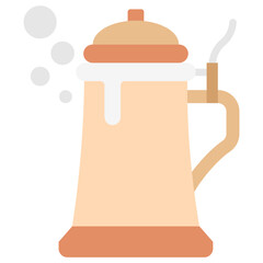 Wall Mural - Beer Stein multi color icon, related to oktoberfest, German traditional theme. use for UI or UX kit, app and web development.