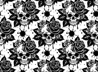 pattern design for laser tumbler, tumbler wrap 40 oz, from skull and rose