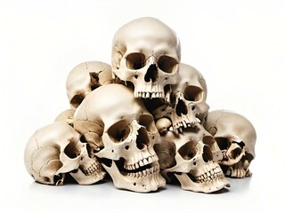 Wall Mural - skull on white background