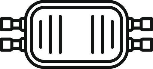 Poster - car radiator keeping engine cool during driving with pipes connected