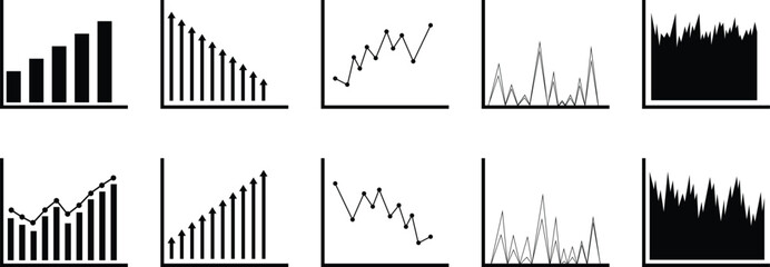 Aufkleber - Profit graph symbol with arrow. Profit increase icon. Profit growth chart. Vector illustration.