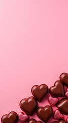 Poster - Valentine chocolate confectionery backgrounds celebration.