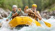 © HadK - Adventurous Elderly Couple Enjoying Extreme White-Water Rafting Adventure on Wild River