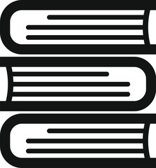Fototapete - Simple icon depicting three books stacked on top of each other, symbolizing learning