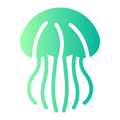 Wall Mural - jellyfish Gradient icon