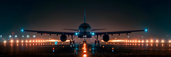  a jet plane on a night mission